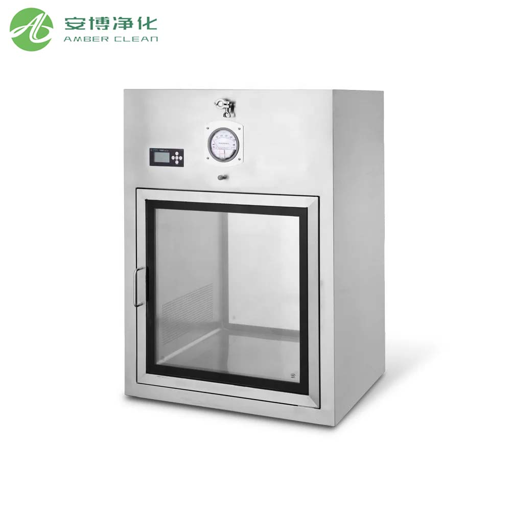 Caja de ducha de aire de acero inoxidable a través de la caja con un filtro HEPA de 99.99% de 0.3 μm