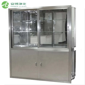 Puerta de vidrio SUS304 Gabinete médico de acero inoxidable para la industria de la sala limpia/laboratorio
