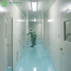 Diseño de sala limpia modular de farmacia ámbar y servicio de construcción única