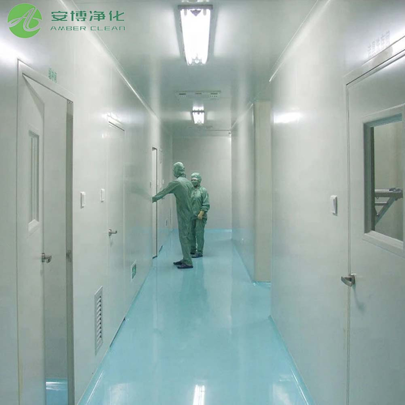 Diseño de sala limpia modular de farmacia ámbar y servicio de construcción única
