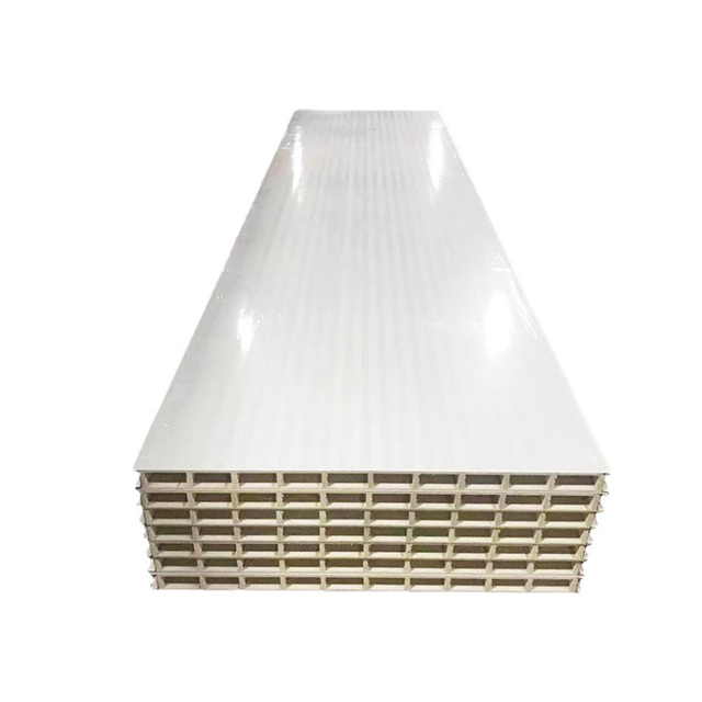 Aislamiento acústico térmico Material PU Core Placa de acero Panel de pared