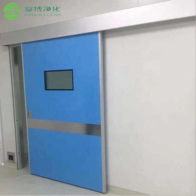 Aislamiento de sonido Firepoof Airtight Airtight Puerta automática de sala limpia con ventana de puerta